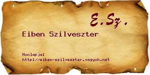 Eiben Szilveszter névjegykártya