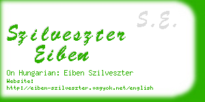 szilveszter eiben business card